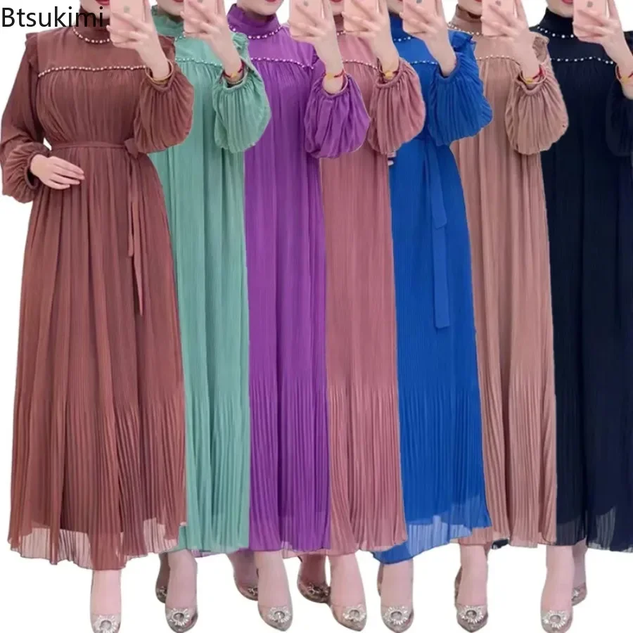 Muslim Elegant Abayas for Women Temperament Long Dress Arab Party Lace-up Evening Dress Females Lantern Sleeve Abaya Modest Robe
Muslim Elegant Abayas for Women Temperament Long Dress Arab Party Lace-up Evening Dress Females Lantern Sleeve Abaya Modest Robe