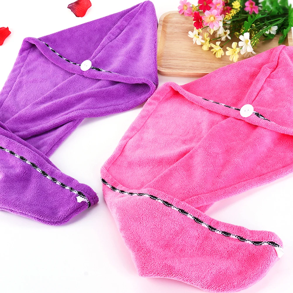 2Pcs Microfiber Hair Drying Caps Strongly Water Absorbent Lint Free Towel for Facial Shower Makeup Bathing Rosy Deep Purple
2Pcs Microfiber Hair Drying Caps Strongly Water Absorbent Lint Free Towel for Facial Shower Makeup Bathing Rosy Deep Purple