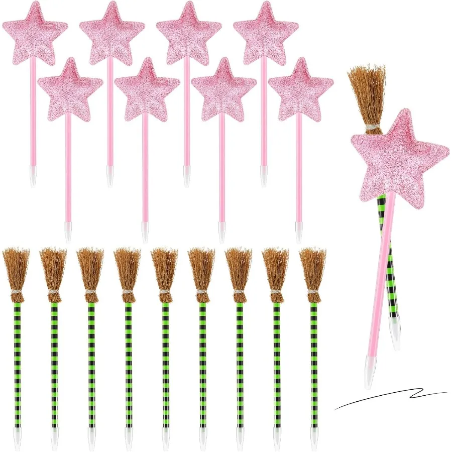 20 Pack Witch and Princess Pens Party Favo Green Witch Broom and Pink Star Pens for Wizard Themed Party Supplies Birthday Hallo
20 Pack Witch and Princess Pens Party Favo Green Witch Broom and Pink Star Pens for Wizard Themed Party Supplies Birthday Hallo