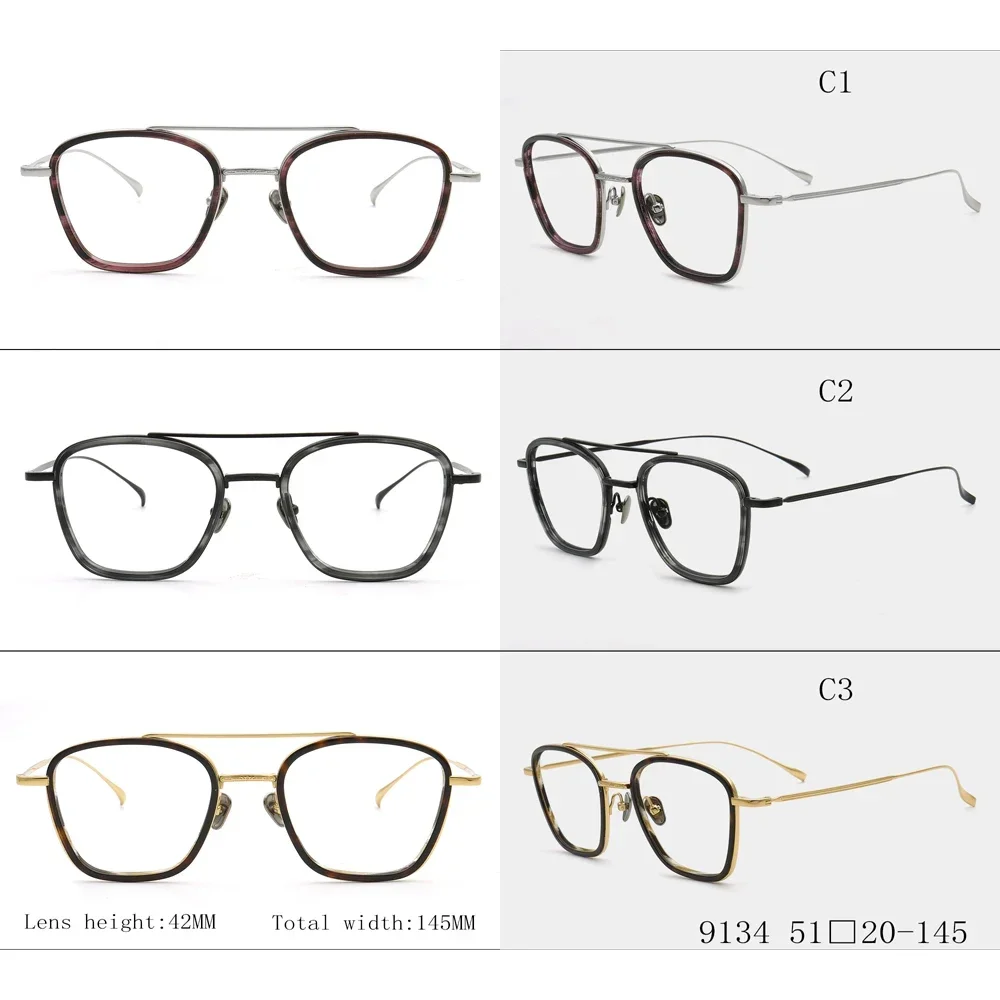Square Metal Optical Glasses Frames Light Vintage Double Bridge Eyewear Business Men Pure Titanium Eyeglass Frames for Men Gold
Square Metal Optical Glasses Frames Light Vintage Double Bridge Eyewear Business Men Pure Titanium Eyeglass Frames for Men Gold