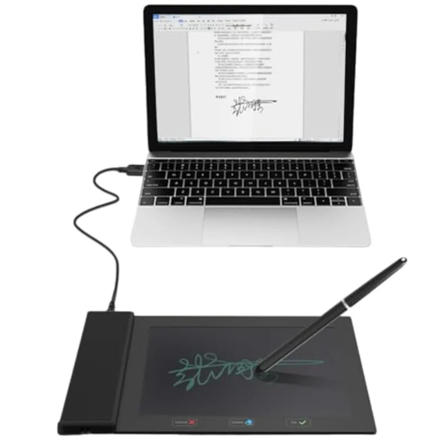 Office document e-signature pad for Word, Excel, PowerPoint and PDF; plastic body; black; 6x4 inch writing area, battery-free s
Office document e-signature pad for Word, Excel, PowerPoint and PDF; plastic body; black; 6x4 inch writing area, battery-free s