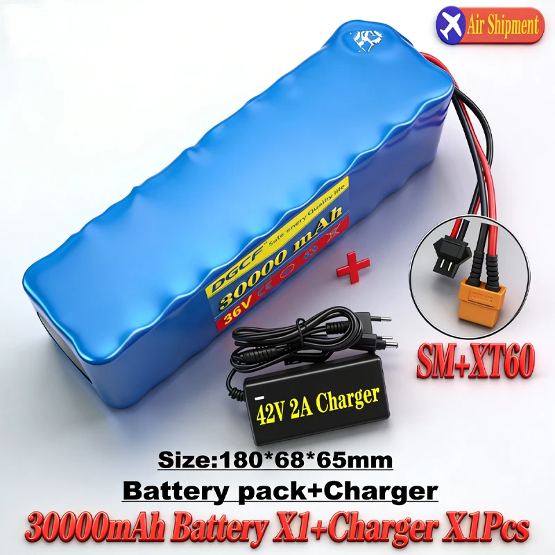 18650 Rechargeable Lithium Battery Pack 36V 30Ah 10S3P 500W Power Bicycle Scooter Electric Vehicle with Waterproof Bag
18650 Rechargeable Lithium Battery Pack 36V 30Ah 10S3P 500W Power Bicycle Scooter Electric Vehicle with Waterproof Bag