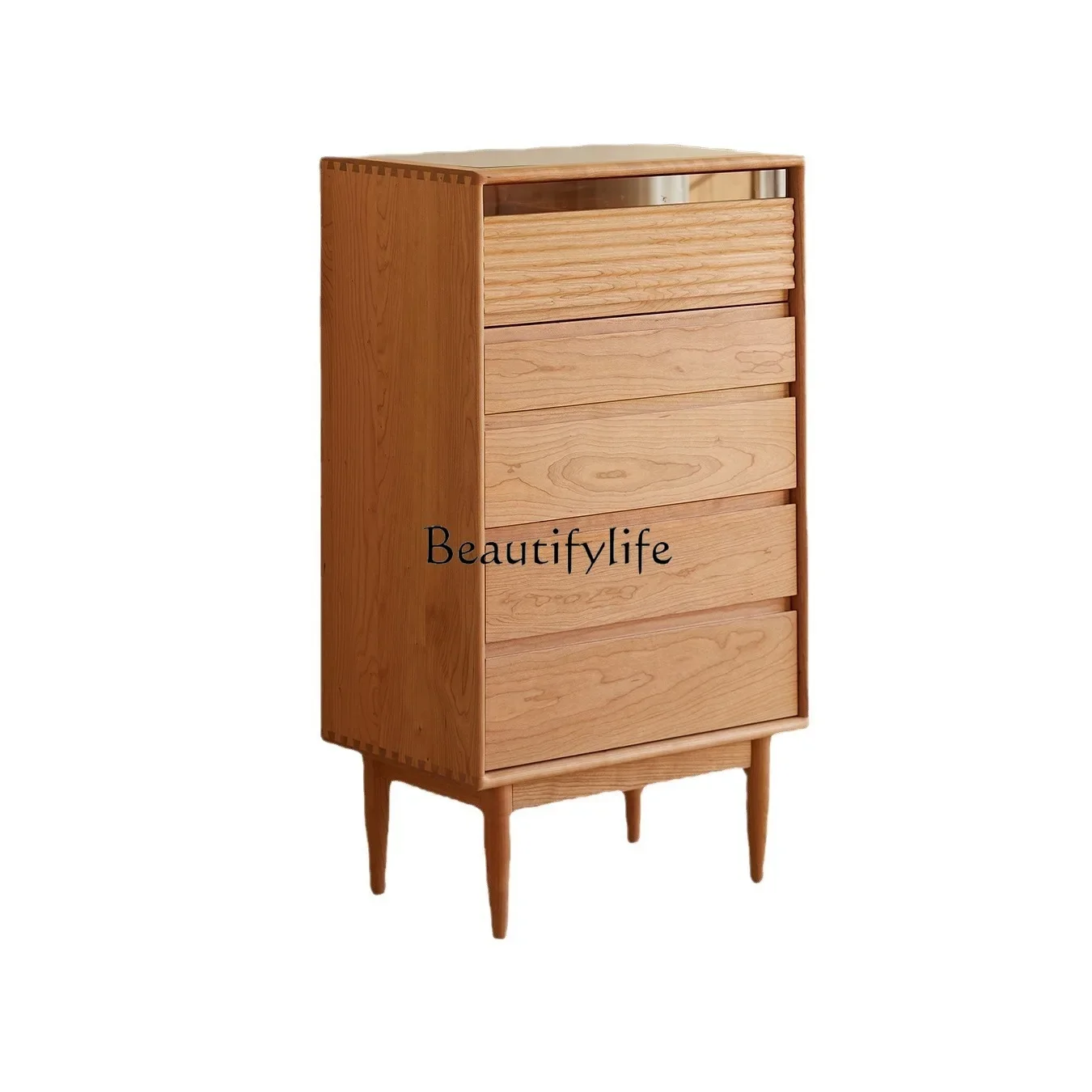 Cherry wood chest of drawers Solid wood retro Nordic drawers Living room storage side cabinet
Cherry wood chest of drawers Solid wood retro Nordic drawers Living room storage side cabinet