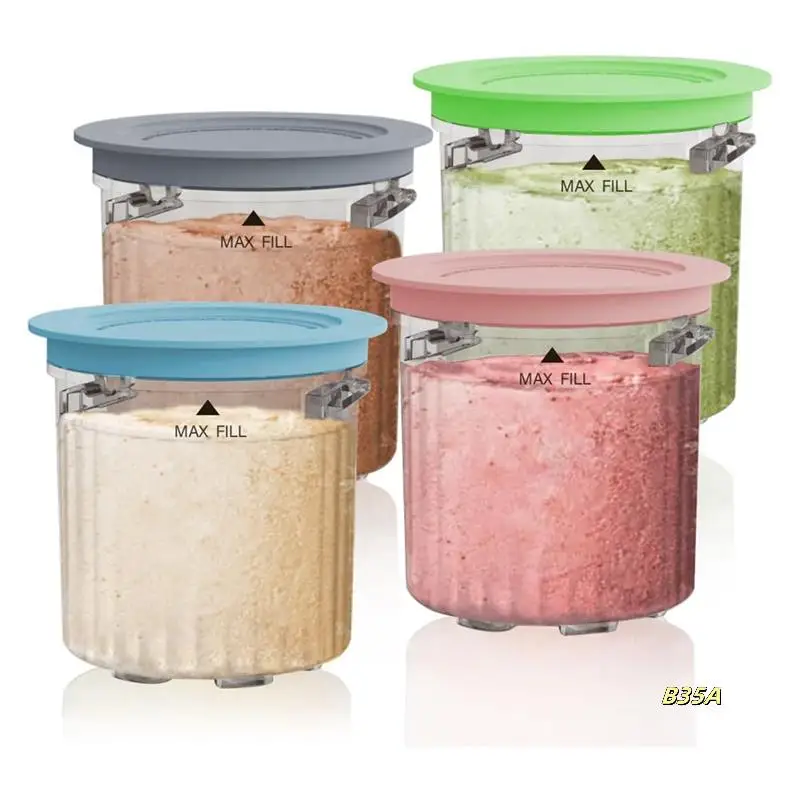 Pint Containers And Lids Replacement Compatible For Ninja Creami Breeze NC100/NC200 Series Ice Cream Makers Parts 16Oz 4Pack
Pint Containers And Lids Replacement Compatible For Ninja Creami Breeze NC100/NC200 Series Ice Cream Makers Parts 16Oz 4Pack