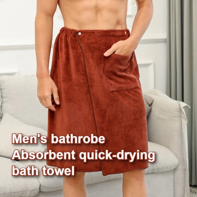 Men's Breathable Underwear Quick Dry Solid Color Bathrobe with Pockets Buttons Boxers Robes SPA Bathhouse Use Bath Towel
Men's Breathable Underwear Quick Dry Solid Color Bathrobe with Pockets Buttons Boxers Robes SPA Bathhouse Use Bath Towel