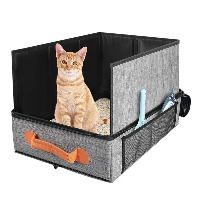 A24F-Travel Litter Box For Cats, Fold Cat Litter Box With Lid, Portable Cat Box With Zipper & Hard Bottom
A24F-Travel Litter Box For Cats, Fold Cat Litter Box With Lid, Portable Cat Box With Zipper & Hard Bottom