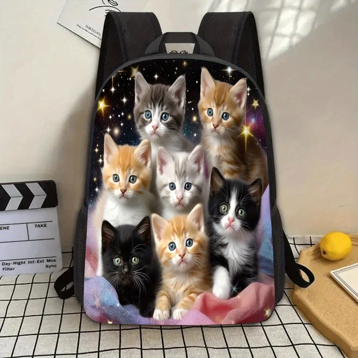 1Pc, Cartoon Style Kitten Large Capacity 17 Inch Casual Backpack Laptop Bag with Water Bottle Holder
1Pc, Cartoon Style Kitten Large Capacity 17 Inch Casual Backpack Laptop Bag with Water Bottle Holder