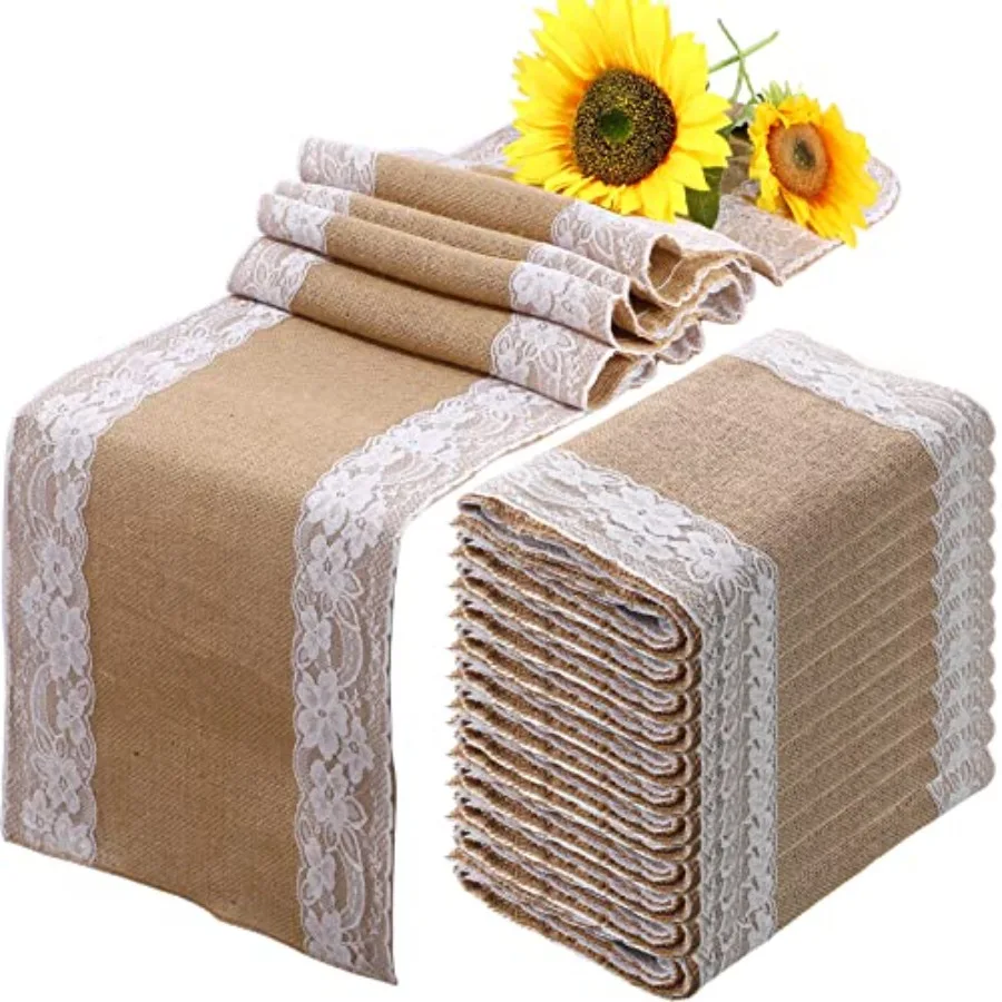 12 Pcs Burlap Table Runners 12 x 108 Inch White Lace Table Runner Rustic Country Wedding Decor Vintage Romantic Table Cloth Par
12 Pcs Burlap Table Runners 12 x 108 Inch White Lace Table Runner Rustic Country Wedding Decor Vintage Romantic Table Cloth Par