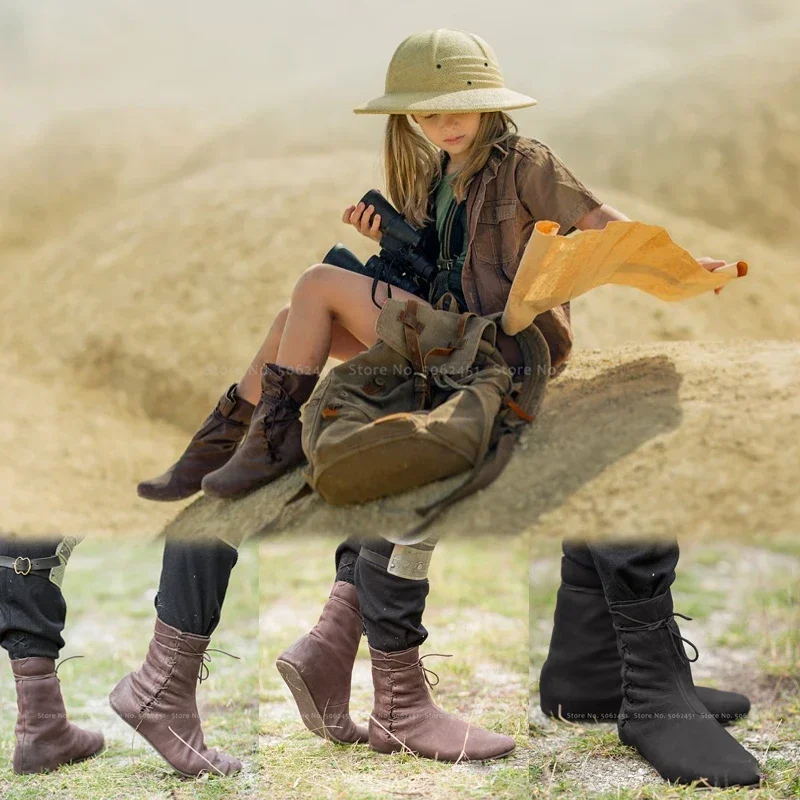 Medieval Men Women Stage Knight Prince Leather Boots Carnival Elf Bandage Single Flat Bandage Shoes Retro Boot Cosplay Costume M
Medieval Men Women Stage Knight Prince Leather Boots Carnival Elf Bandage Single Flat Bandage Shoes Retro Boot Cosplay Costume M