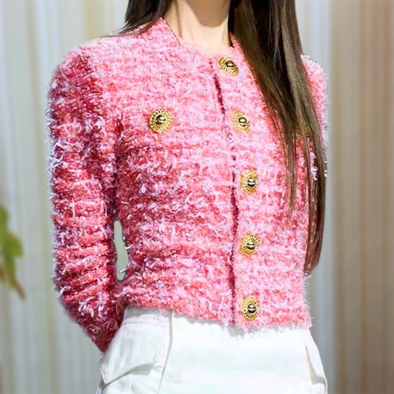 Haute Couture Light, роскошная розовая маленькая куртка с ароматом, женская весна-осень 2025 года, темперамент знаменитостей, элитный тонкий вязаный кардиган в западном стиле
Haute Couture Light, роскошная розовая маленькая куртка с ароматом, женская весна-осень 2025 года, темперамент знаменитостей, элитный тонкий вязаный кардиган в западном стиле