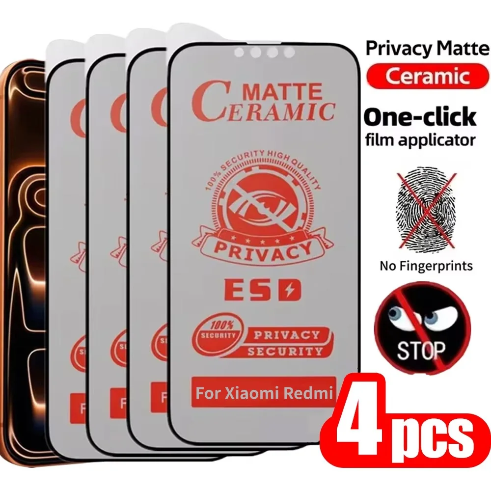 1-4Pcs Privacy Ceramics Anti Spy Film Matte Screen Protector For Xiaomi Redmi Note 15 Pro 14 13 12 11 10 9 8 Redmi 15C 14C 13C
1-4Pcs Privacy Ceramics Anti Spy Film Matte Screen Protector For Xiaomi Redmi Note 15 Pro 14 13 12 11 10 9 8 Redmi 15C 14C 13C