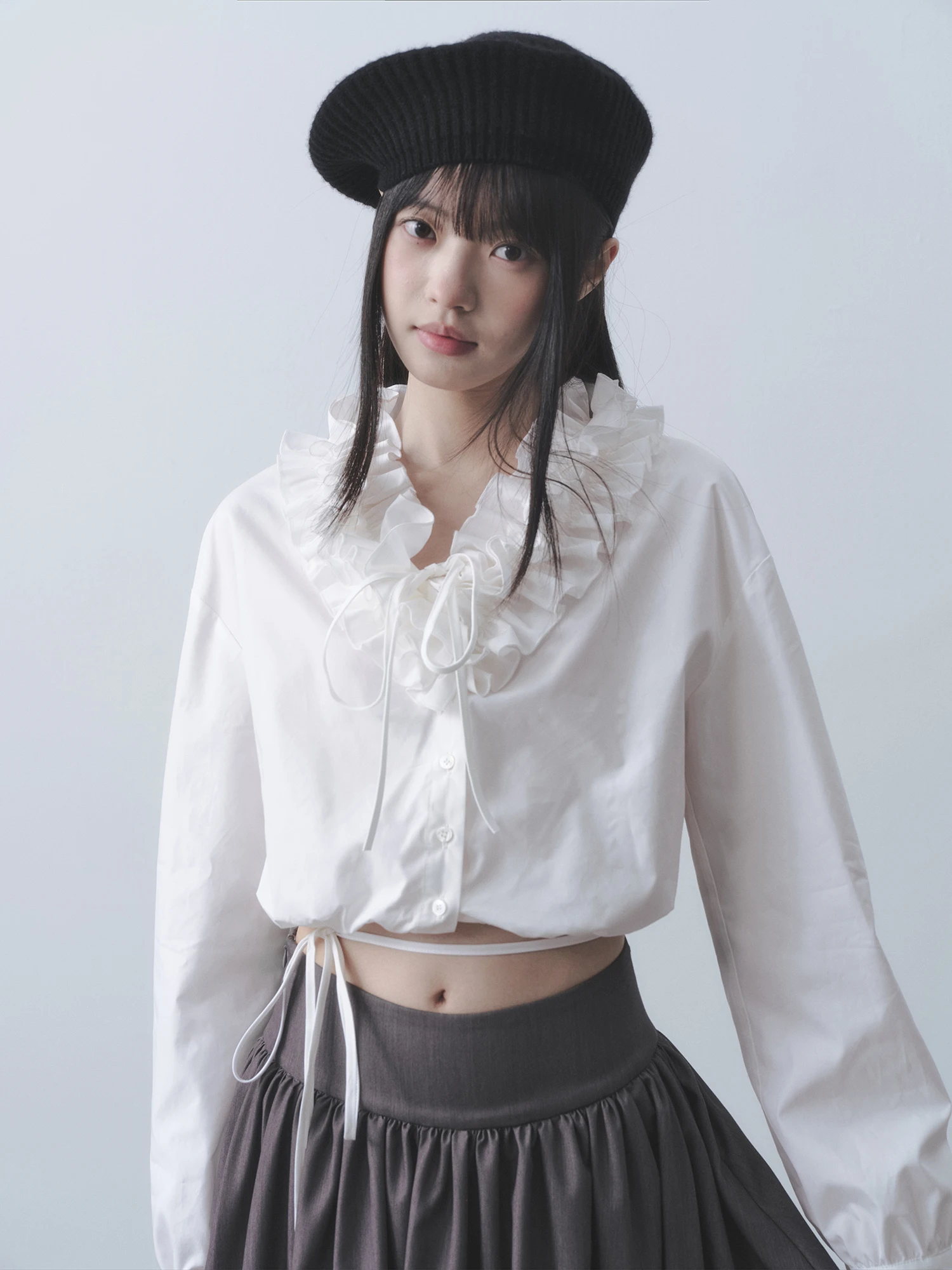 Dirl Sweet ort irt with Belt Bowknot Design And Big Flounce Collar Breathable Cotton Spring Summer Women's Casual irt
Dirl Sweet ort irt with Belt Bowknot Design And Big Flounce Collar Breathable Cotton Spring Summer Women's Casual irt