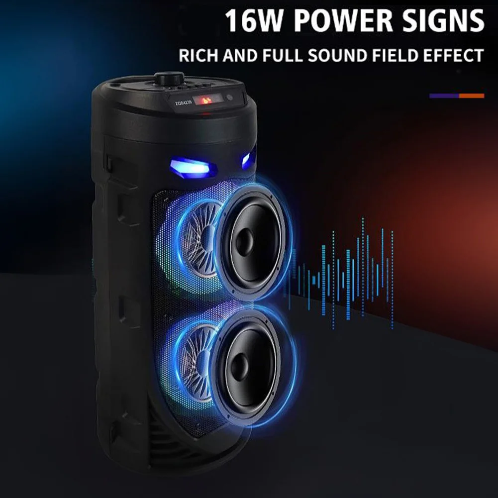 Wireless Bluetooth Speaker With Wired Microphone & Remote Control Column Big Power Party Speakers Loudspeaker For Family Karaoke
Wireless Bluetooth Speaker With Wired Microphone & Remote Control Column Big Power Party Speakers Loudspeaker For Family Karaoke