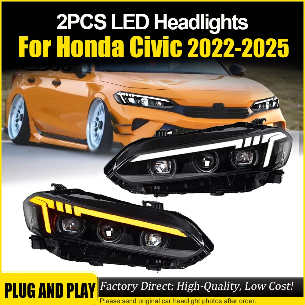 Car Headlight for Honda Civic 11th Generation Sedan 2022-2024 Headlight Assembly with Devil's Eye White Side Light Daytime Runni
Car Headlight for Honda Civic 11th Generation Sedan 2022-2024 Headlight Assembly with Devil's Eye White Side Light Daytime Runni