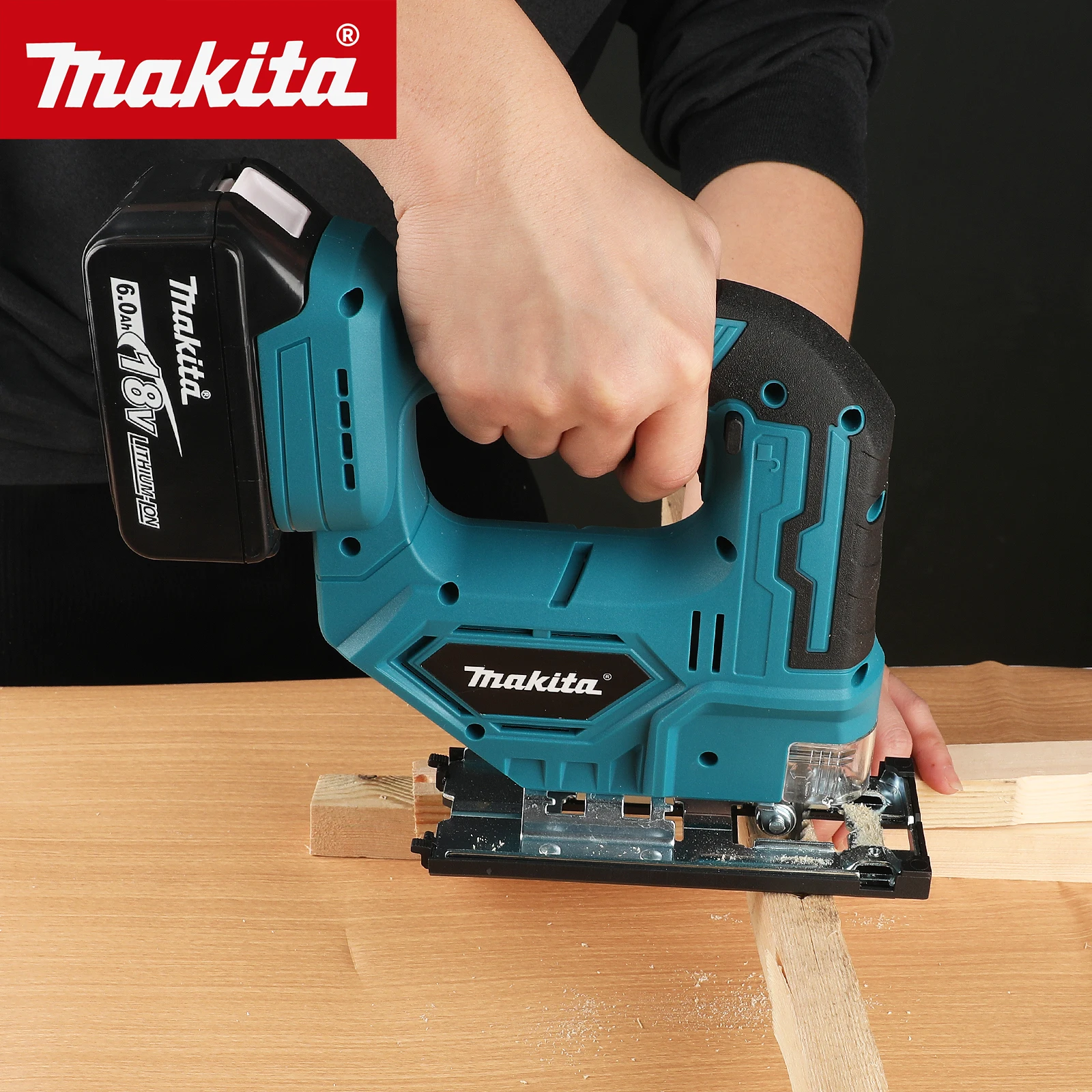 Makita DJV182 Cordless Jigsaw:18V,300W,0-2700rpm,80mm Stroke,±45° Cutting Angle,For Wood/Plastic/Metal Cutting Jobs
Makita DJV182 Cordless Jigsaw:18V,300W,0-2700rpm,80mm Stroke,±45° Cutting Angle,For Wood/Plastic/Metal Cutting Jobs