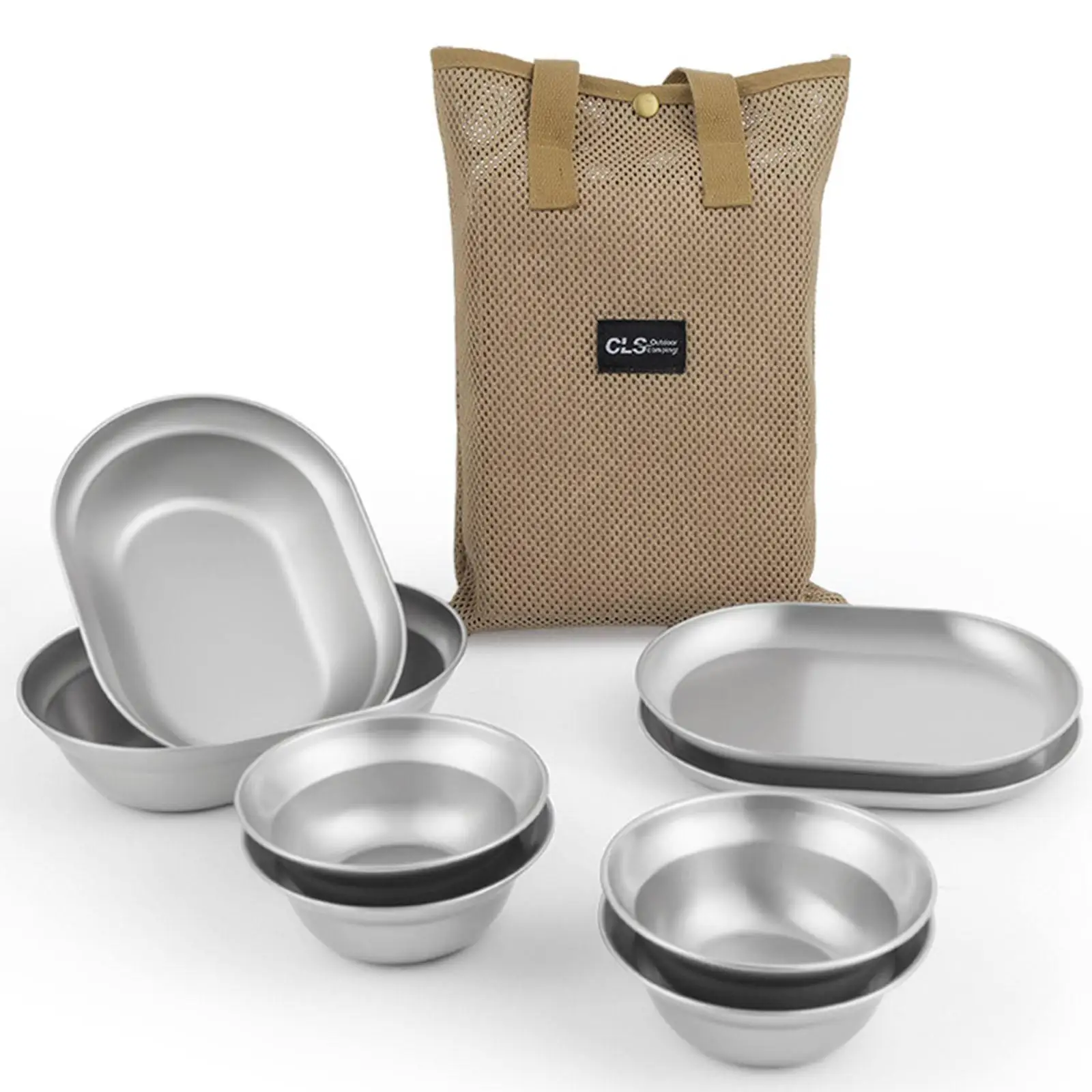 Stainless Steel Plates and Bowls Camping Cutlery Set Dinner Dish Plate Reusable Camping Utensils Camping Mess Set for Fishing
Stainless Steel Plates and Bowls Camping Cutlery Set Dinner Dish Plate Reusable Camping Utensils Camping Mess Set for Fishing