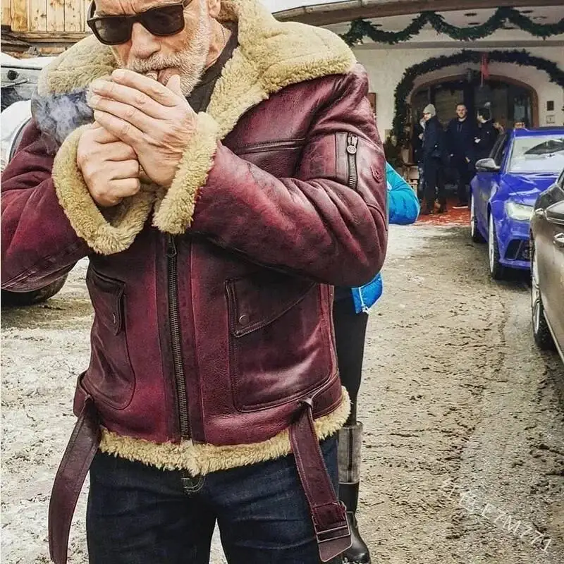 Мужская винтажная куртка-бомбер из искусственной кожи, зимняя теплая мотоциклетная байкерская куртка на флисовой подкладке, осенняя бархатная верхняя одежда на молнии для пилота
Мужская винтажная куртка-бомбер из искусственной кожи, зимняя теплая мотоциклетная байкерская куртка на флисовой подкладке, осенняя бархатная верхняя одежда на молнии для пилота