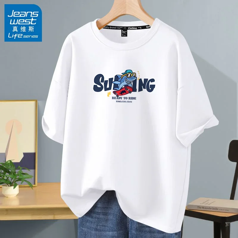 Summer Letter Cartoon Printed Pullover Women Top Loose Pure Cotton Short Sleeve Tees Casual Comfortable Basic Pullovers
Summer Letter Cartoon Printed Pullover Women Top Loose Pure Cotton Short Sleeve Tees Casual Comfortable Basic Pullovers