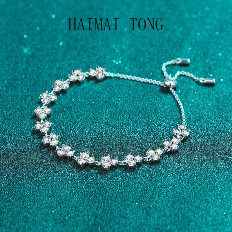 Women's Bracelet Lucky Clover Moissanite push-pull adjustable hand Accessory pt950 Platinum Wholesale Gift
Women's Bracelet Lucky Clover Moissanite push-pull adjustable hand Accessory pt950 Platinum Wholesale Gift