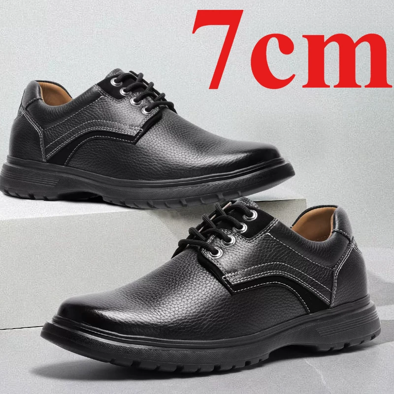 7cm Elevator Shoes for Men's Dress Shoes Genuine Leather Comfortable Soft Sole Soft Surface Business Height Increasing Shoes Man
7cm Elevator Shoes for Men's Dress Shoes Genuine Leather Comfortable Soft Sole Soft Surface Business Height Increasing Shoes Man