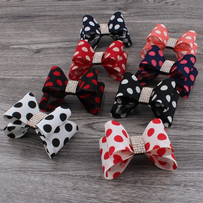 10pcs/lot 3.2" 8colors Newborn Luxe Dot Flower Bows+Rhinestone Button Handmade Hard Satin Bow For Kids Girls Hair Accessories
10pcs/lot 3.2" 8colors Newborn Luxe Dot Flower Bows+Rhinestone Button Handmade Hard Satin Bow For Kids Girls Hair Accessories