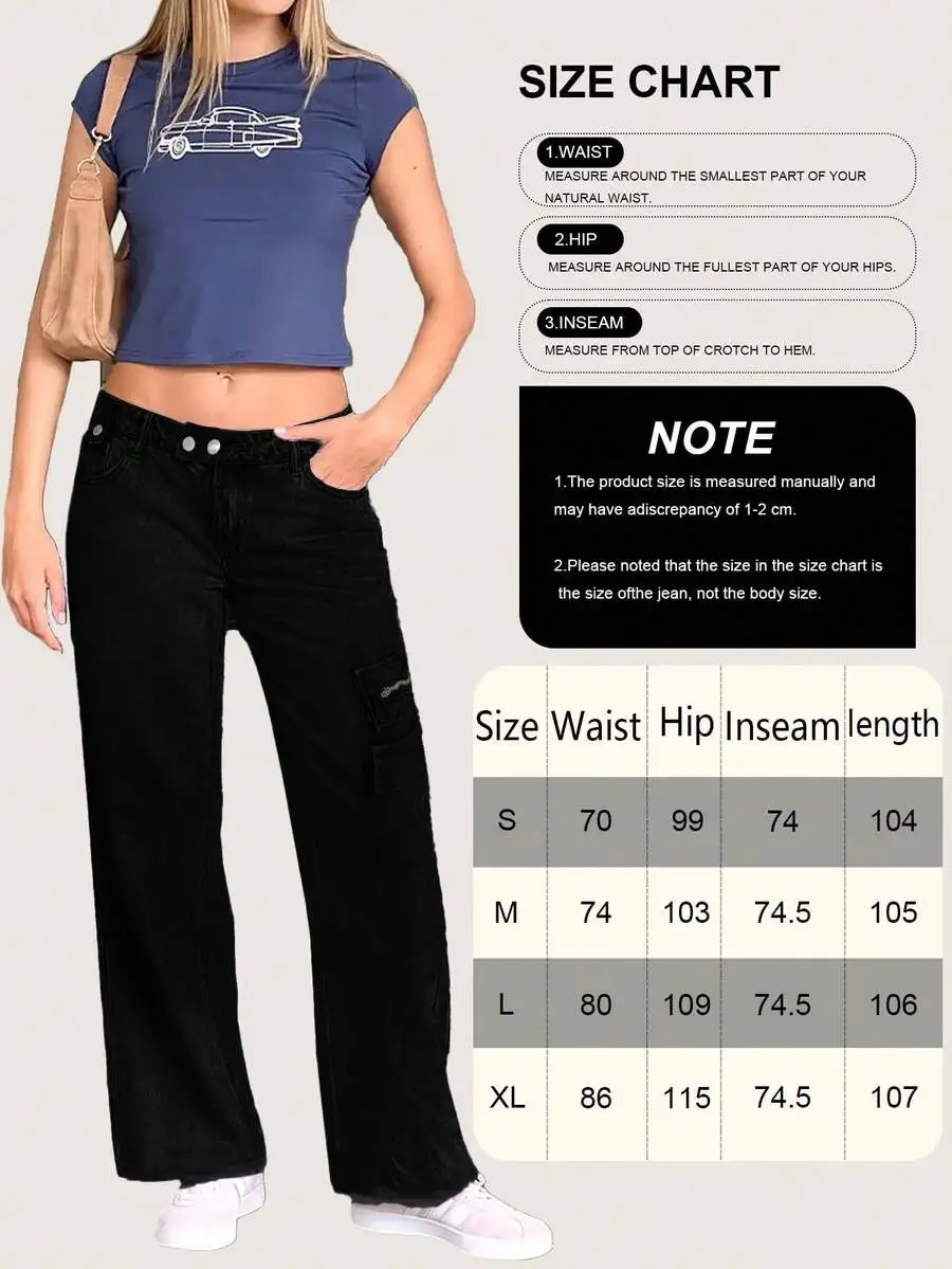 Women High Waist Loose Straight Jeans Y2K Style Casual Denim Pants
Women High Waist Loose Straight Jeans Y2K Style Casual Denim Pants