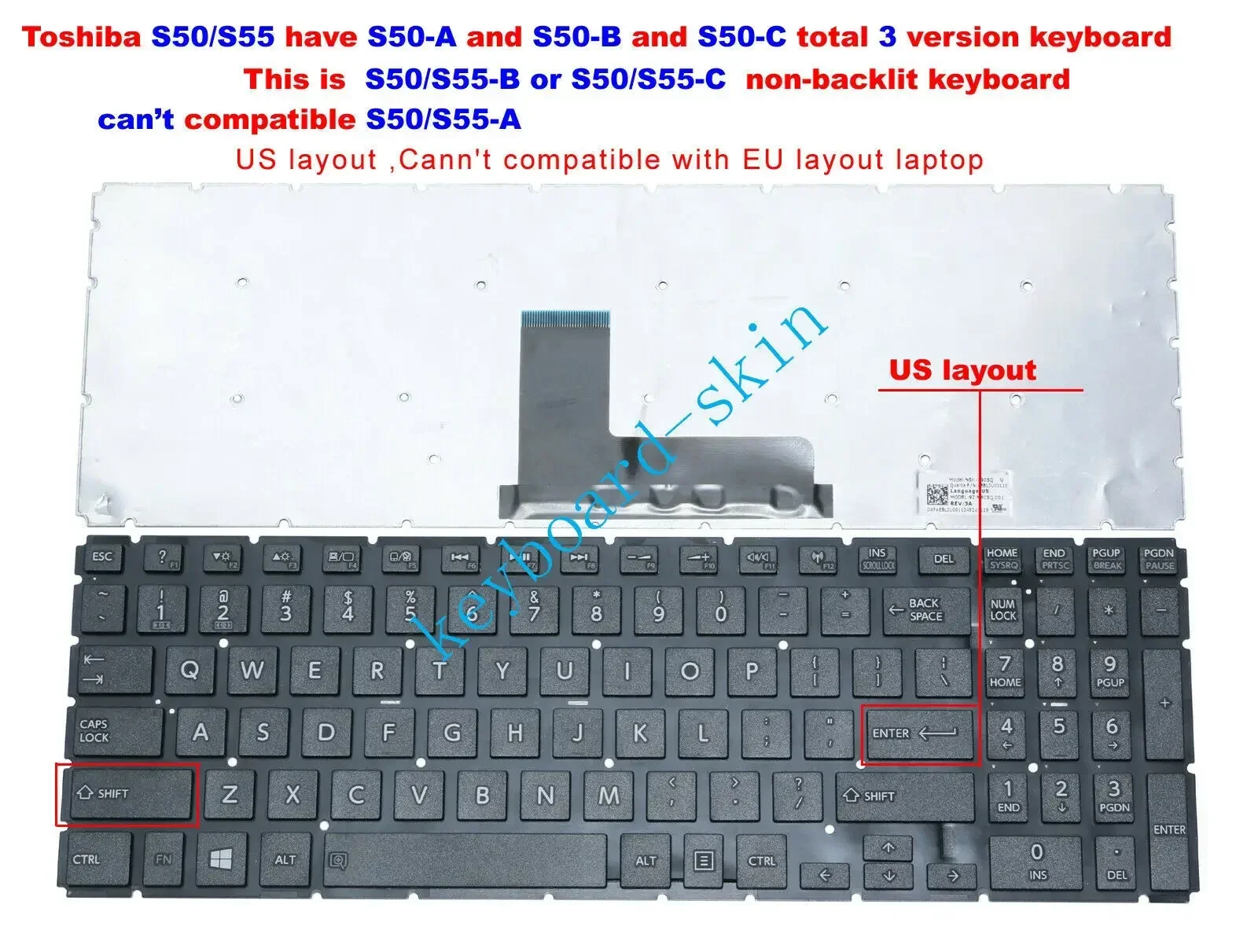 Новая черная клавиатура США для ноутбука Toshiba S50-B, S50D-B, S50t-B, S50-C, S50D-C, S55-B, S55D-B, S55t-B, S55-C, S55D-C, S55t-C
Новая черная клавиатура США для ноутбука Toshiba S50-B, S50D-B, S50t-B, S50-C, S50D-C, S55-B, S55D-B, S55t-B, S55-C, S55D-C, S55t-C