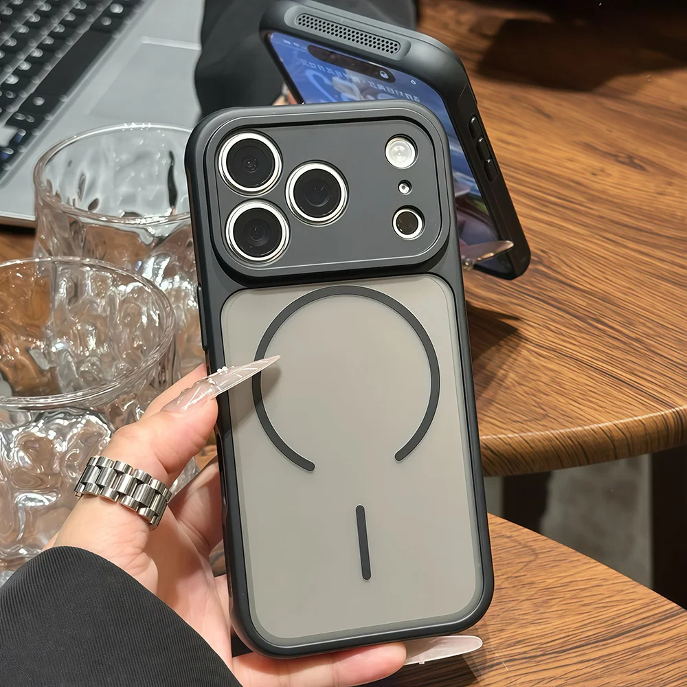 Breathable Frame Shockproof Magnetic Phone Case with Reinforced Corners For IPhone17 16 15 14 13 12 Pro Max Air Plus for Magsafe
Breathable Frame Shockproof Magnetic Phone Case with Reinforced Corners For IPhone17 16 15 14 13 12 Pro Max Air Plus for Magsafe