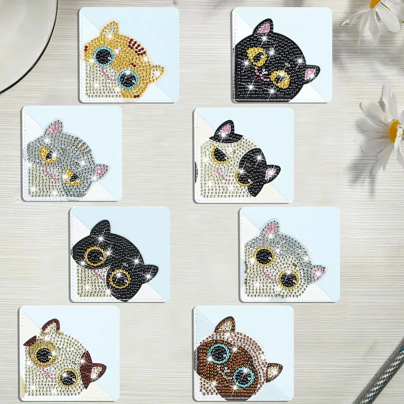 8 шт. DIY котенок алмазная художественная закладка угловая искусственная кожа кристалл горный хрусталь алмазная живопись книжные знаки для книг заметки знак
8 шт. DIY котенок алмазная художественная закладка угловая искусственная кожа кристалл горный хрусталь алмазная живопись книжные знаки для книг заметки знак