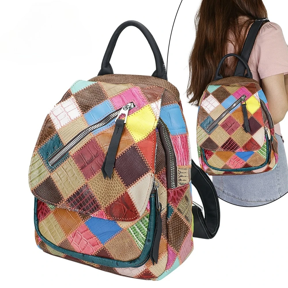 Luxury Designer Retro Colorful Backpacks For Women Back to School Gift Genuine Leather Shoulder Bag Large Capacity Handbag
Luxury Designer Retro Colorful Backpacks For Women Back to School Gift Genuine Leather Shoulder Bag Large Capacity Handbag