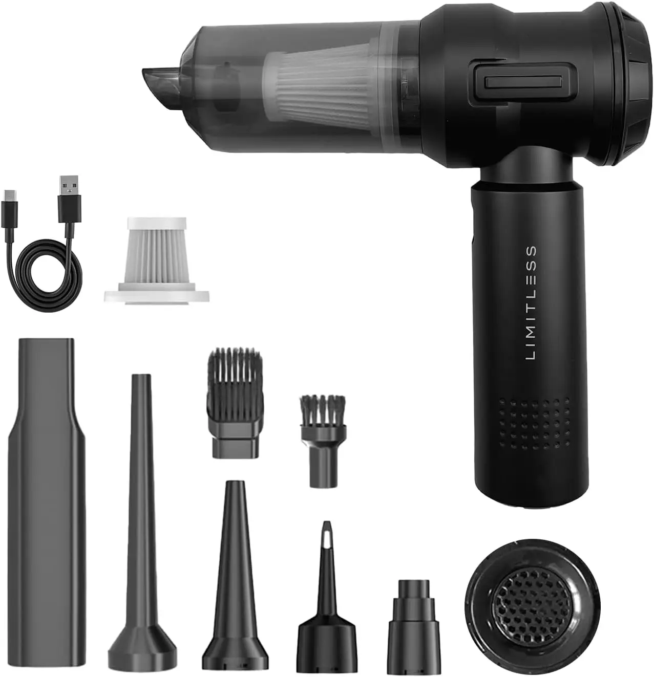 Limitless 2-in-1 Portable Cordless Powerful 3-Mode 14000Pa Handheld Vacuum & Air Blower/Pump with Carrying Case + Attachments
Limitless 2-in-1 Portable Cordless Powerful 3-Mode 14000Pa Handheld Vacuum & Air Blower/Pump with Carrying Case + Attachments