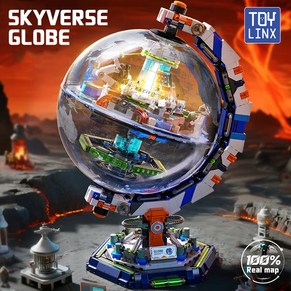 Конструктор KAVOWORLD 1793 детали: Глобус Земли с LED-подсветкой 360° ° Вращающаяся научно-образовательная игрушка STEM, украшение для стола, подарки
Конструктор KAVOWORLD 1793 детали: Глобус Земли с LED-подсветкой 360° ° Вращающаяся научно-образовательная игрушка STEM, украшение для стола, подарки