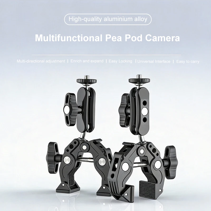 Super Clamp Camera Clamp Mount Monitor 360° Ballhead Magic Arm Double Ball Head Adapter for DSLR Camera/Gopro/LED Lights/phone
Super Clamp Camera Clamp Mount Monitor 360° Ballhead Magic Arm Double Ball Head Adapter for DSLR Camera/Gopro/LED Lights/phone