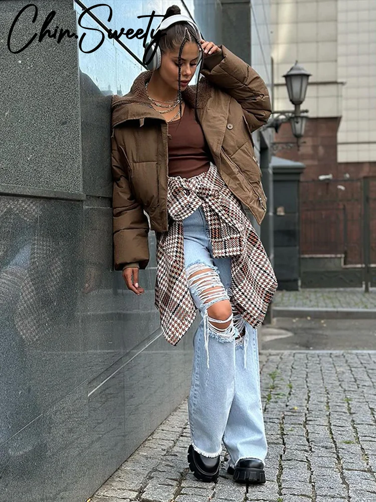 Preppy Solid Women Short Coat Long Sleeve Lapel Zippers Pocket Female Thicken Jacket 2025 Autumn Winter Lady Outwear New
Preppy Solid Women Short Coat Long Sleeve Lapel Zippers Pocket Female Thicken Jacket 2025 Autumn Winter Lady Outwear New