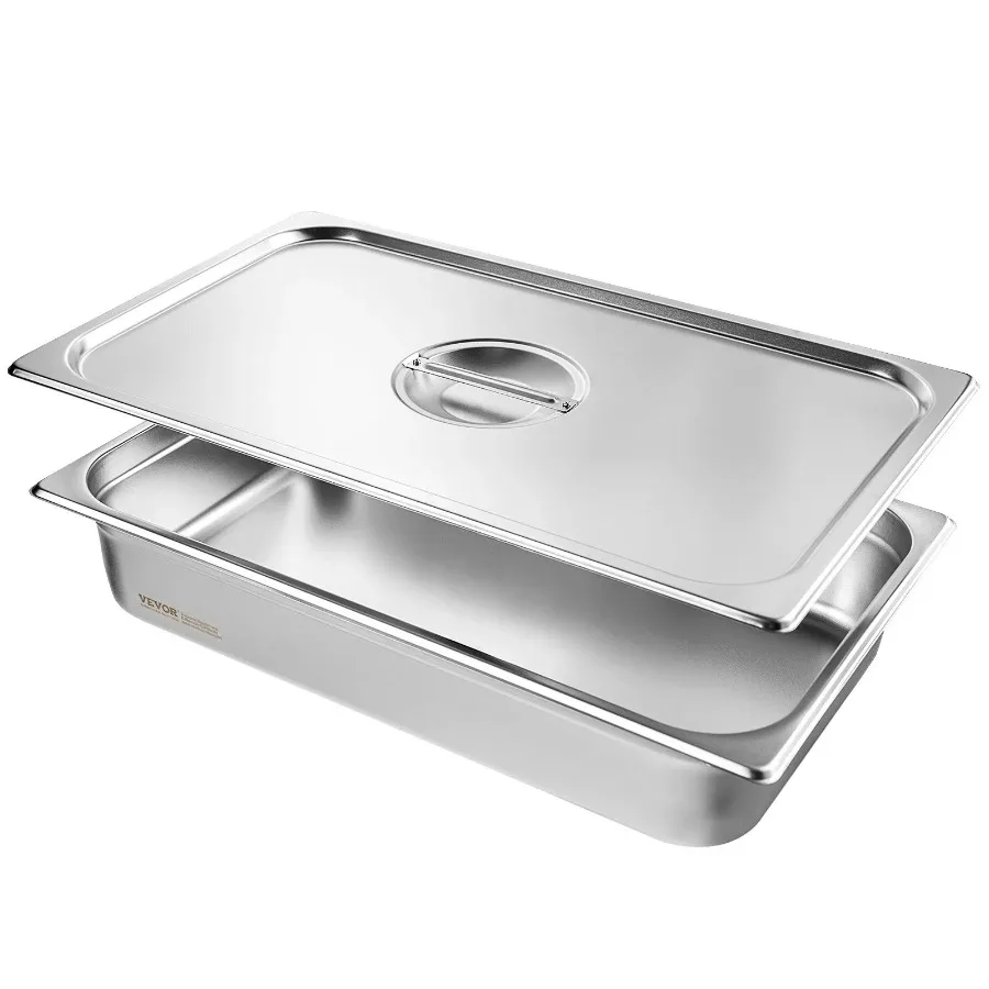 4 Pack Hotel Pans Full Size Anti-Jam Steam Pan with Lid 0.8mm Thick Stainless Steel Steam Table Pan 4-Inch Deep Commercial Tab
4 Pack Hotel Pans Full Size Anti-Jam Steam Pan with Lid 0.8mm Thick Stainless Steel Steam Table Pan 4-Inch Deep Commercial Tab