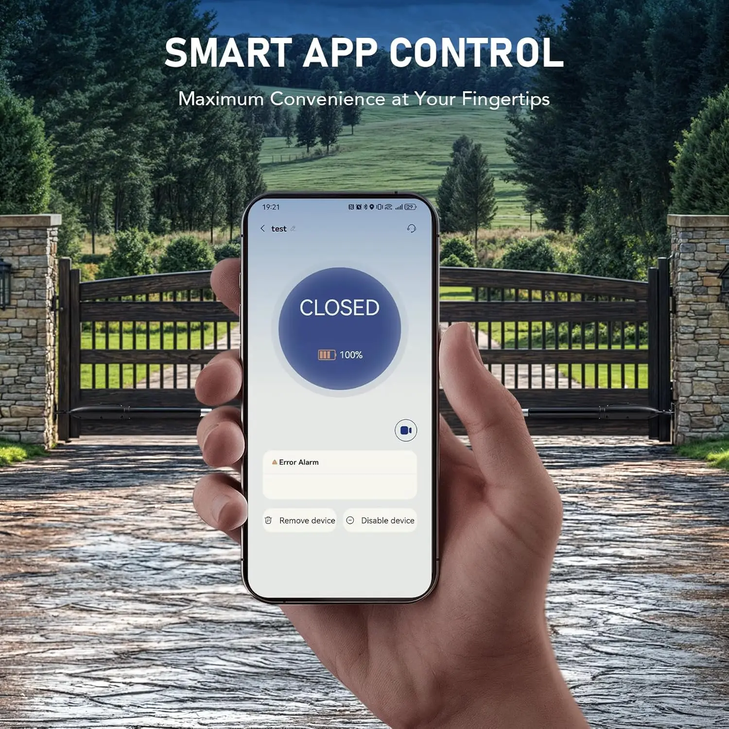 Smart Gate Opener Kit, App Compatible Dual Swing Gate Opener for Doors up to 660lb*2, Automatic Electric Gate Opening System wit
Smart Gate Opener Kit, App Compatible Dual Swing Gate Opener for Doors up to 660lb*2, Automatic Electric Gate Opening System wit