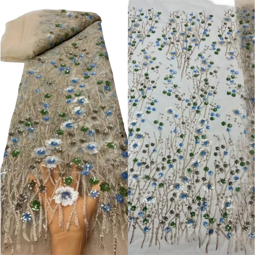 High Quality African Nigerian Lace Fabric Embroidery Tulle ZH-1226285 Wedding Party Dress Sequins and beads
High Quality African Nigerian Lace Fabric Embroidery Tulle ZH-1226285 Wedding Party Dress Sequins and beads