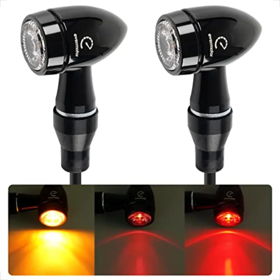 Mini 3 in 1 Motorcycle LED Turn Signals with CNC Aluminum Housing for Front and Rear Installation Universal Fit Compatible with
Mini 3 in 1 Motorcycle LED Turn Signals with CNC Aluminum Housing for Front and Rear Installation Universal Fit Compatible with