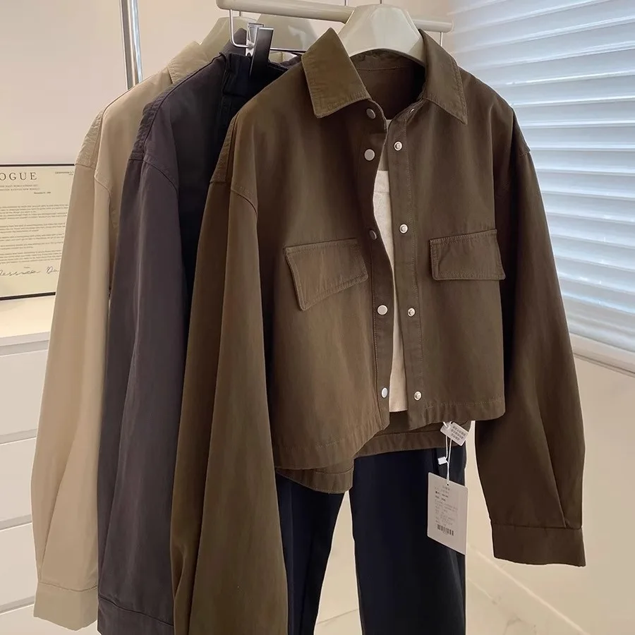 Retro Bm Sle Women's ort Jaet High Waist Slimming Casual Outerwear Top Small Size Autumn Winter Versatile Commute Wind
Retro Bm Sle Women's ort Jaet High Waist Slimming Casual Outerwear Top Small Size Autumn Winter Versatile Commute Wind