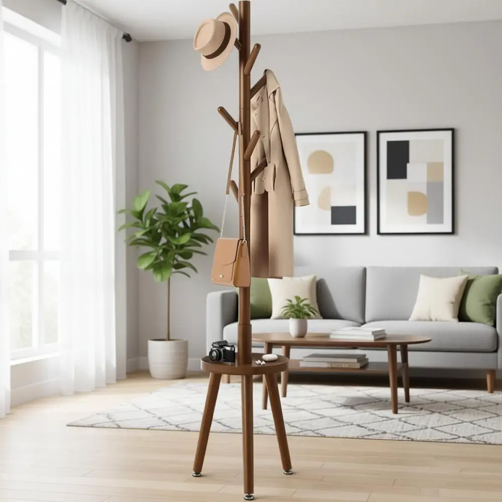 Регулируемая деревянная вешалка для одежды с 8 крючками, 4 регулировки по высоте, 50.5-72.6 дюймов, для домашнего использования, коричневая
Регулируемая деревянная вешалка для одежды с 8 крючками, 4 регулировки по высоте, 50.5-72.6 дюймов, для домашнего использования, коричневая