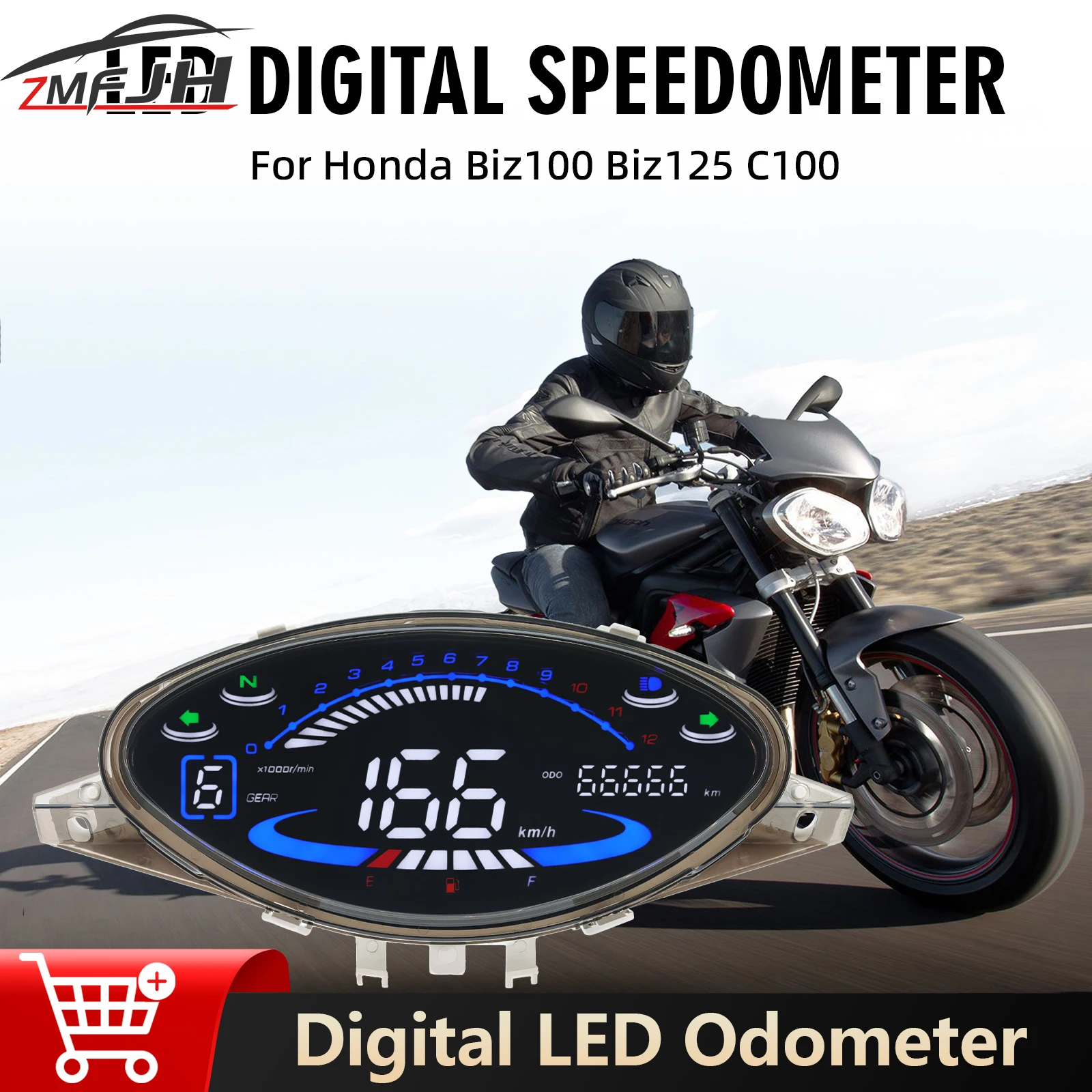 Digital 12000RPM Tachometer Motorcycle Speed Meter Odometer Speedometer For Honda Biz100 Biz125 C100 LED Speed Dashboard
Digital 12000RPM Tachometer Motorcycle Speed Meter Odometer Speedometer For Honda Biz100 Biz125 C100 LED Speed Dashboard