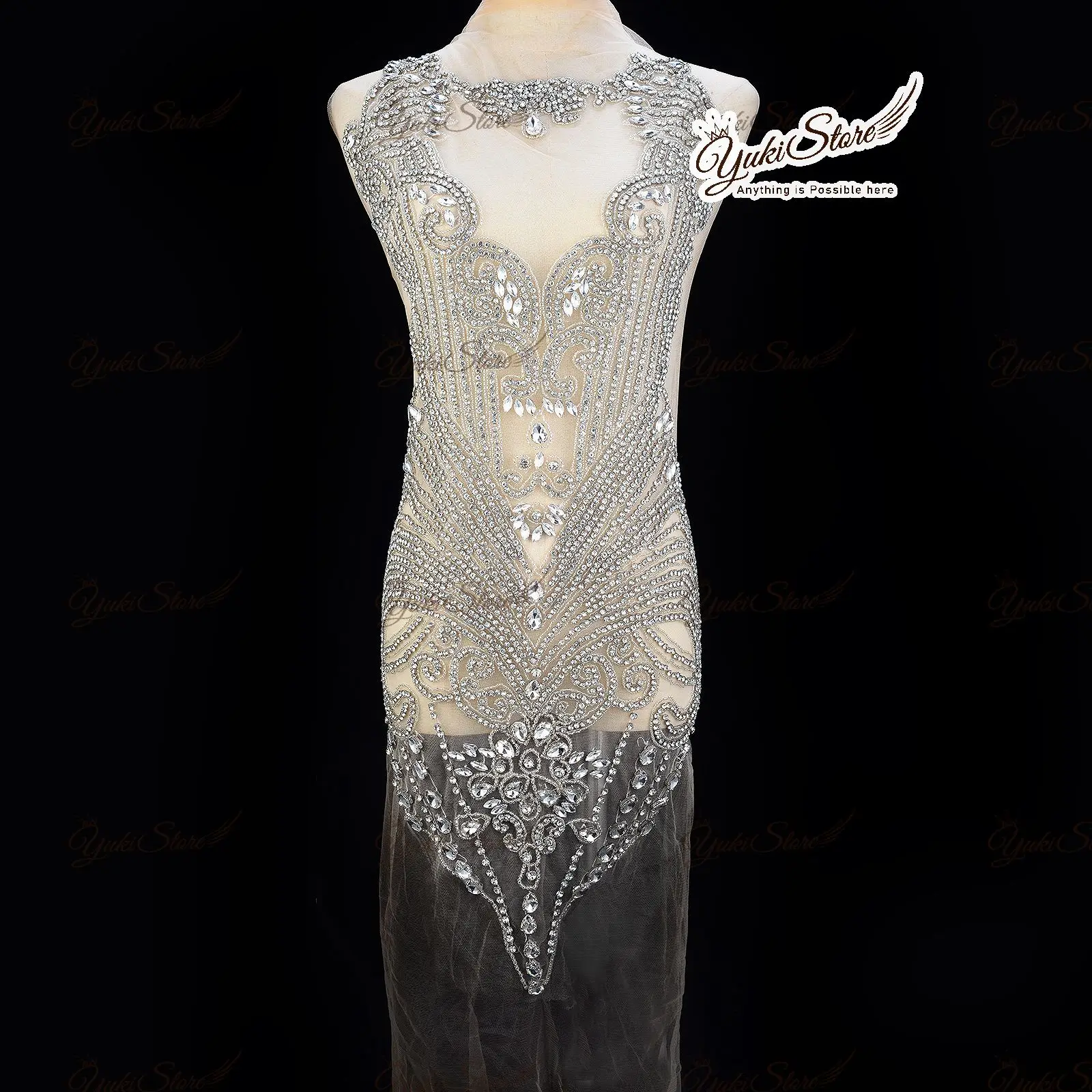 Handmade Sexy Big Glass Shiny Stone Crystal Beaded Bodice Applique Patch For Dresses Wedding Apparel Accessories JY056 2024
Handmade Sexy Big Glass Shiny Stone Crystal Beaded Bodice Applique Patch For Dresses Wedding Apparel Accessories JY056 2024
