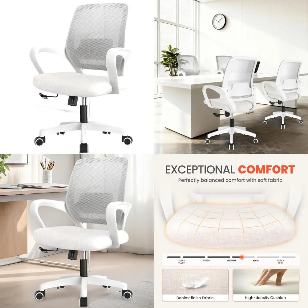 Офисный стол, эргономичное сетчатое компьютерное кресло с поясничной опорой, регулируемая высота, поворотные колеса, удобное рабочее кресло со средней спинкой
Офисный стол, эргономичное сетчатое компьютерное кресло с поясничной опорой, регулируемая высота, поворотные колеса, удобное рабочее кресло со средней спинкой