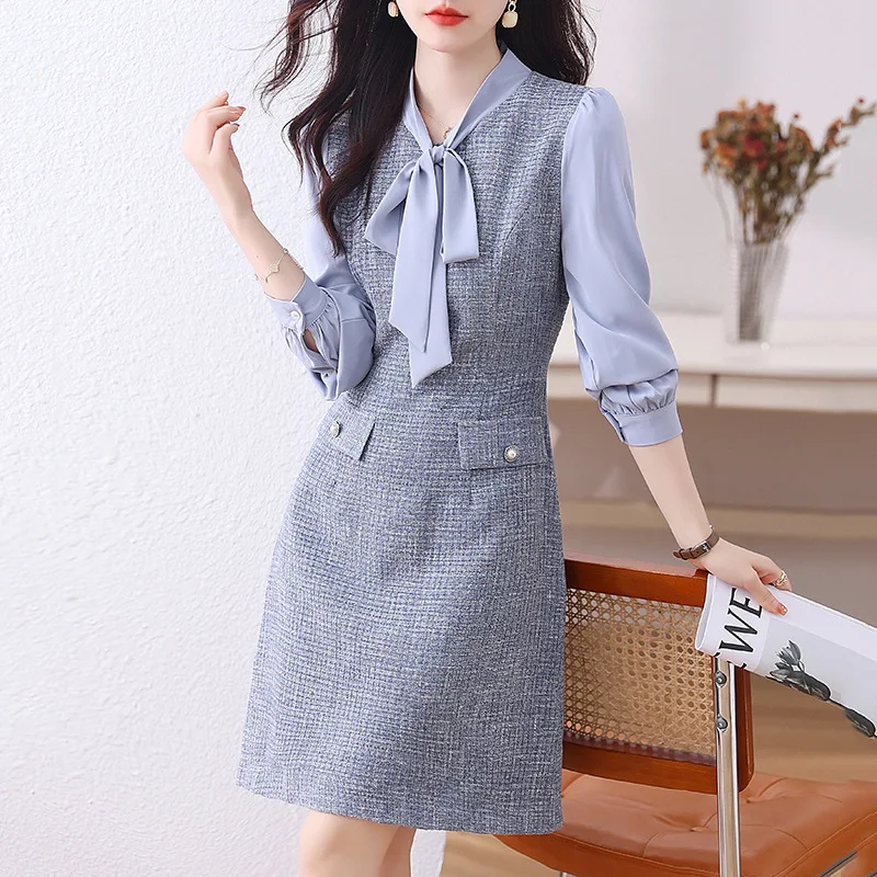 French Dress for Women Long Sleeve Temperament High End Design Blue Korean Fashion Commuter Spring and Summer Luxury New 2024
French Dress for Women Long Sleeve Temperament High End Design Blue Korean Fashion Commuter Spring and Summer Luxury New 2024
