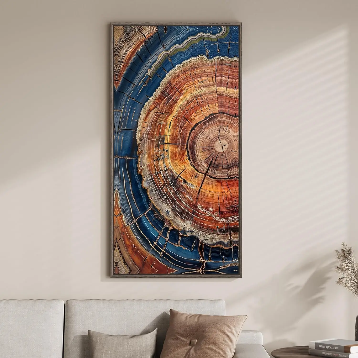 Vintage Tree Ring Wall Art, Large Rustic Wood Stump Canvas Painting for Living Room Office Decor, 20x40 Inch
Vintage Tree Ring Wall Art, Large Rustic Wood Stump Canvas Painting for Living Room Office Decor, 20x40 Inch