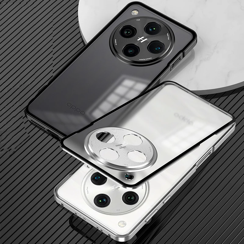 Матовый прозрачный односторонний металлический бампер с эластичной задней панелью и металлической пряжкой для OPPO Find X8 Pro, чехлы с полной защитой объектива 
Матовый прозрачный односторонний металлический бампер с эластичной задней панелью и металлической пряжкой для OPPO Find X8 Pro, чехлы с полной защитой объектива