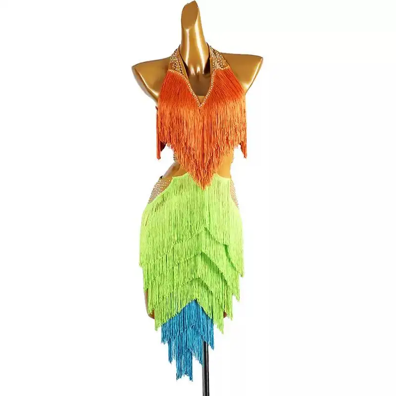 New Latin Dance Competition Suit Elegant Party Dress Womens Practice Wear Girl Prom Fringed Costume Adult Clothes Ballroom Sets
New Latin Dance Competition Suit Elegant Party Dress Womens Practice Wear Girl Prom Fringed Costume Adult Clothes Ballroom Sets
