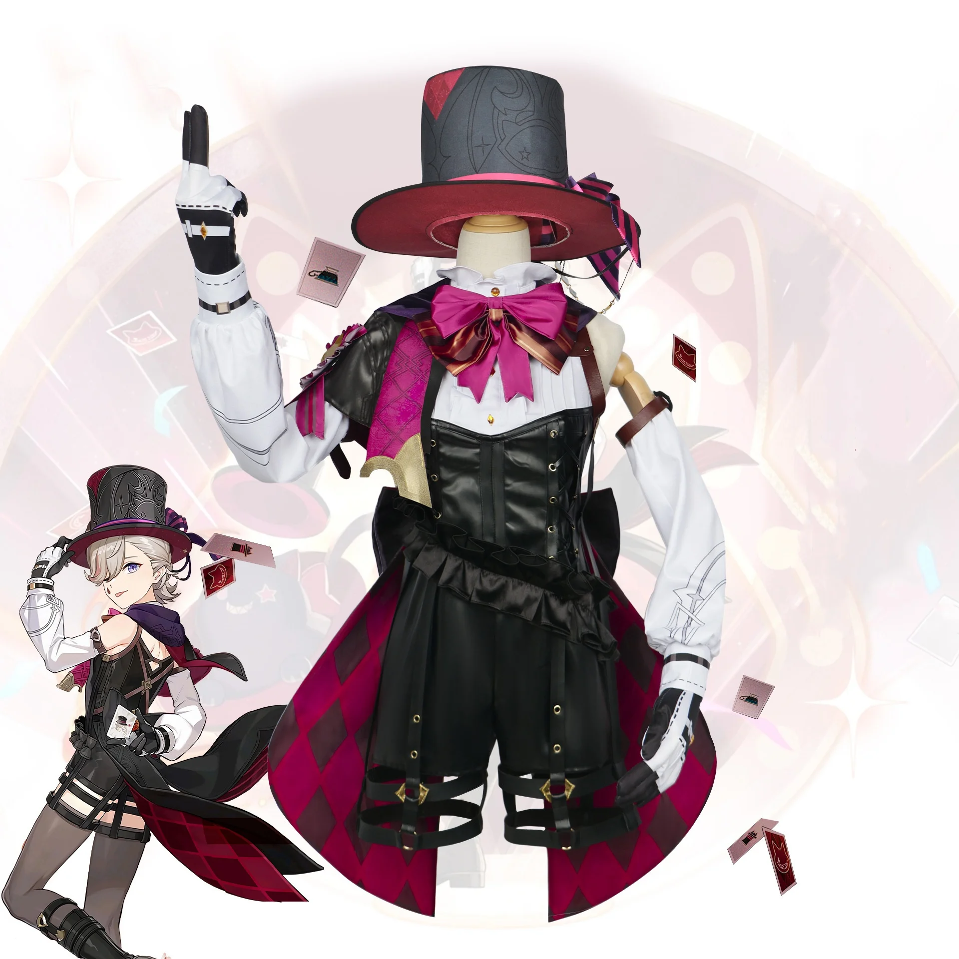 Game Genshin Impact Lyney Cosplay Costume Wig Adult Carnival Uniform Anime Halloween Party Costumes Masquerade Women Outfits
Game Genshin Impact Lyney Cosplay Costume Wig Adult Carnival Uniform Anime Halloween Party Costumes Masquerade Women Outfits