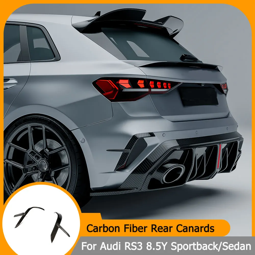 Carbon Fiber Car Rear Bumper Canards Air Vent Trim For Audi RS3 8.5Y Sportback/Sedan 2025-2026 Rear Canards Side Splitters
Carbon Fiber Car Rear Bumper Canards Air Vent Trim For Audi RS3 8.5Y Sportback/Sedan 2025-2026 Rear Canards Side Splitters