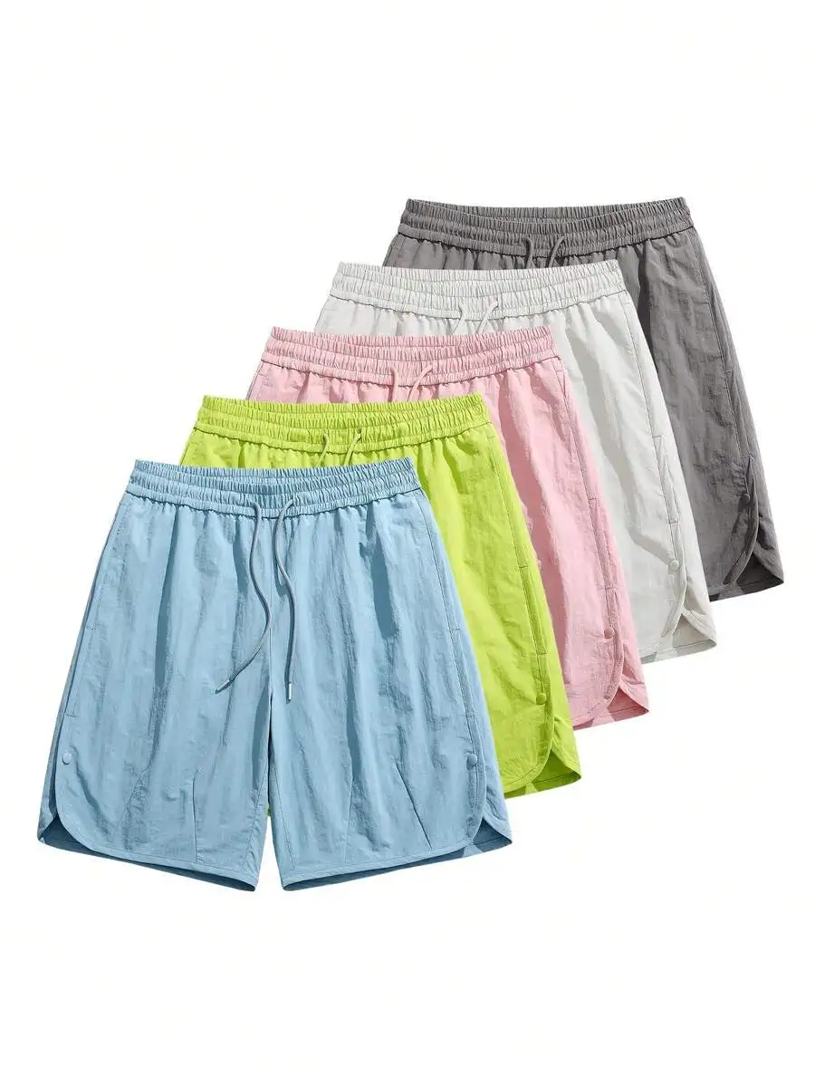 Mens Solid Color Drawstring Waist Casual Shorts With Pockets Lightweight Breathable For Summer Gym Outdoor
Mens Solid Color Drawstring Waist Casual Shorts With Pockets Lightweight Breathable For Summer Gym Outdoor